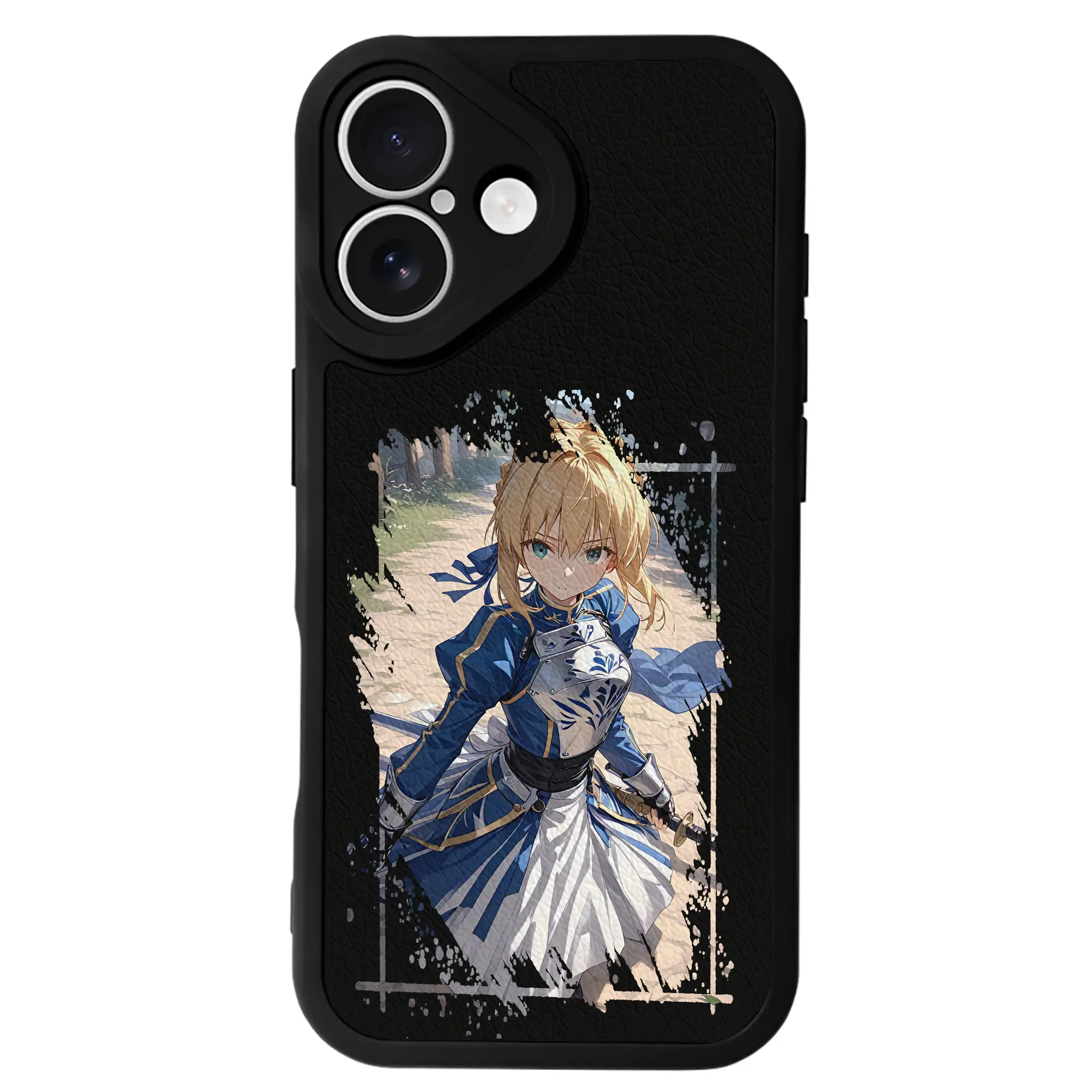 FGO グッズ,アルトリア - IPhone 16シリーズ対応 ・ シリコンスマホケース ・ レザー調 ・ 高精度フィット ・ 耐衝撃 ・ ワイヤレス充電対応 ・ 精密カット